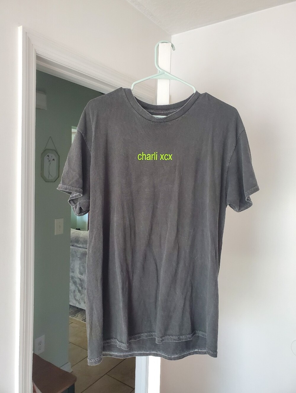 Charli XCX Oversized Gray/Green Brat T-Shirt